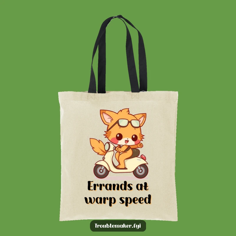 Funny Runaway Scooter Troublemaker Tote Bag: Carry Your Journey with this Animal Tote Gift