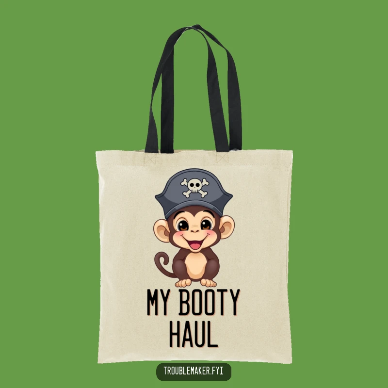 Funny Pirate Monkey Tote Bag: Carry Your Treasures with This Hilarious Character Bag