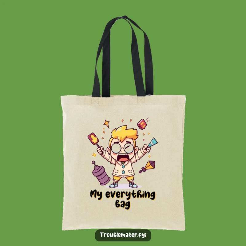 Funny Juggling Troublemaker Tote Bag - Hilarious Carry-All for Busy Bees