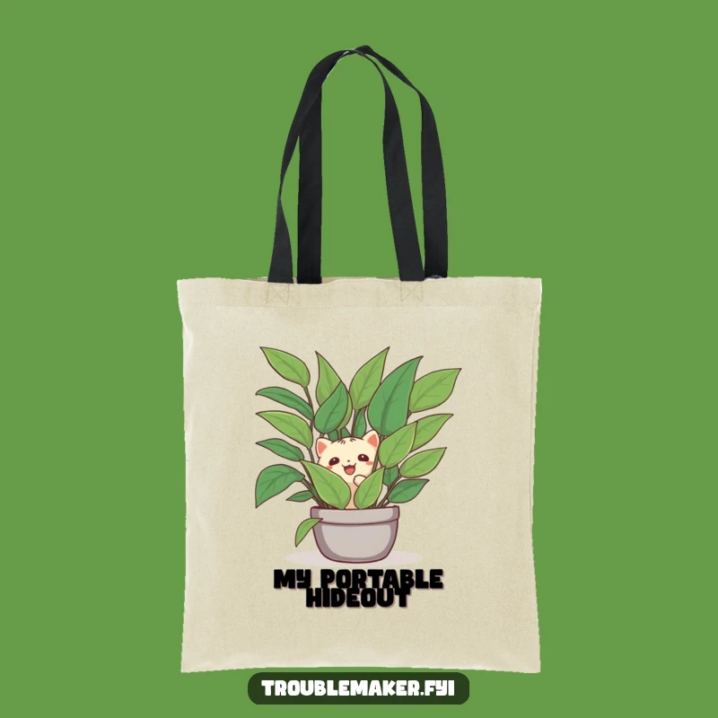 Funny Creature Plant Hider Tote Bag - Hilarious Carryall for Green Thumbs