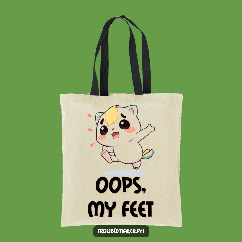 Funny Tripping Troublemaker Tote Bag: Carry Your Laughs and Essentials Stylishly