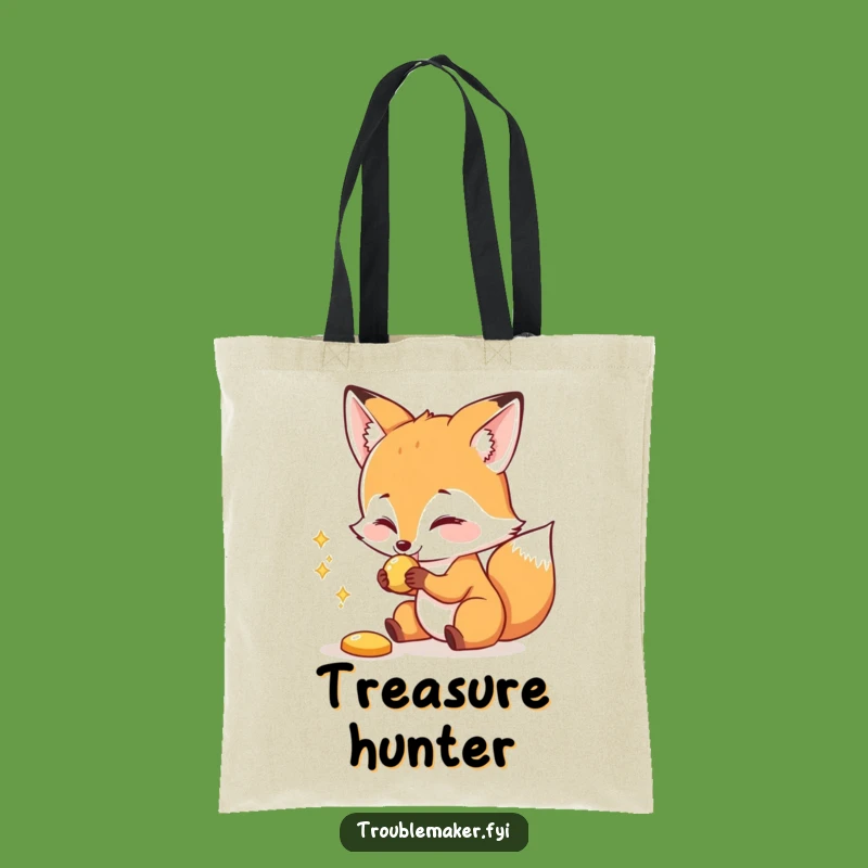Funny Fox Tote Bag: Shiny Object Snatcher, Stylish & Humorous Carry-All
