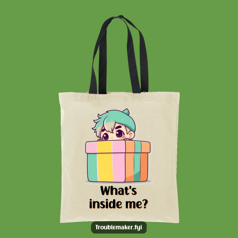 Funny Peeking Troublemaker Tote Bag: Carry Your Secrets and Essentials